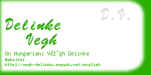 delinke vegh business card